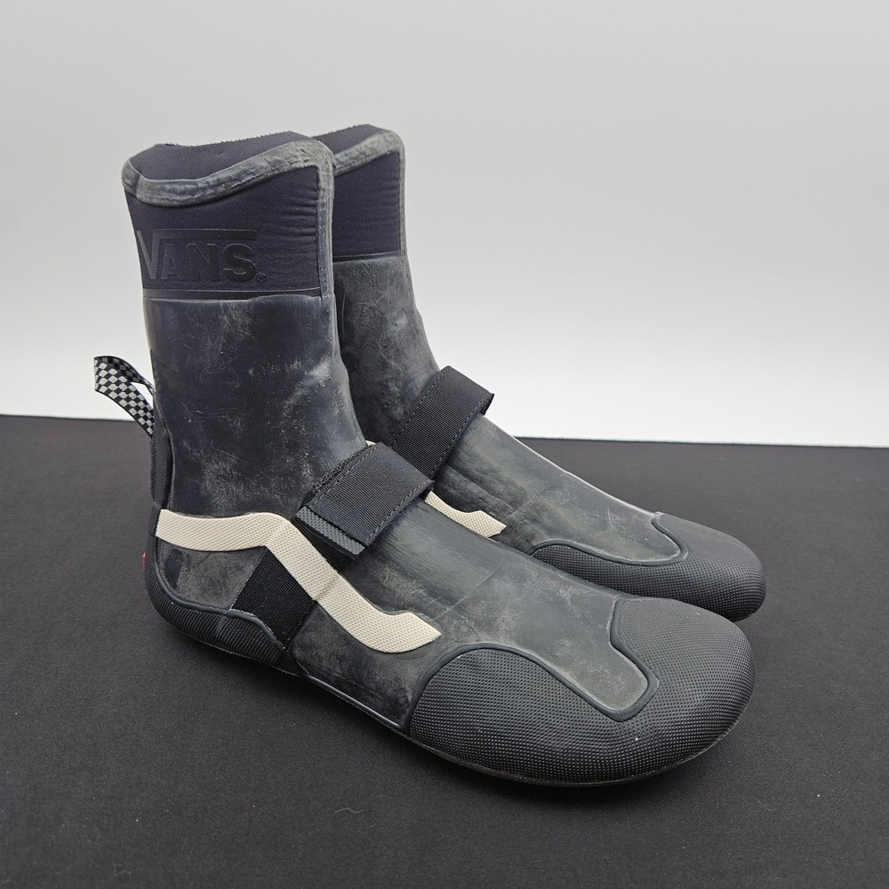 Vans Surf Boot 2 Hi V Black Neoprene Wetsuit Booties 721454 Mens 8 Womens 9.5